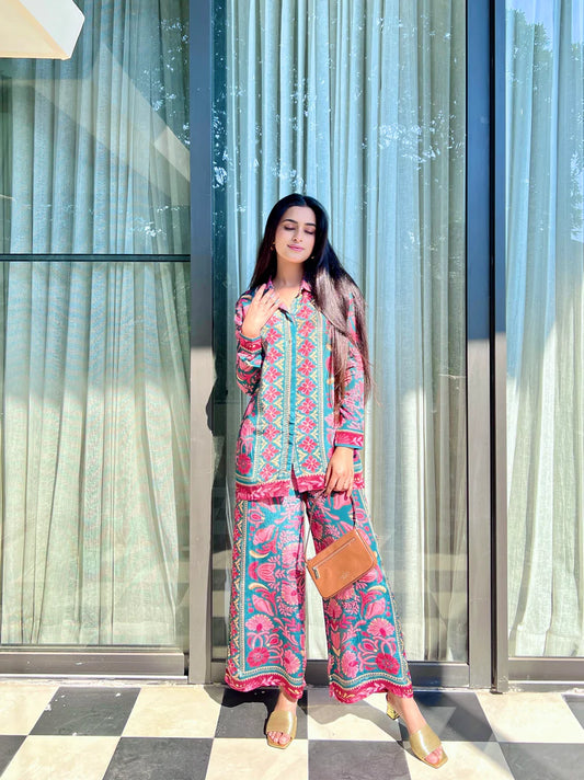 Color Block Printed Co-ord Set