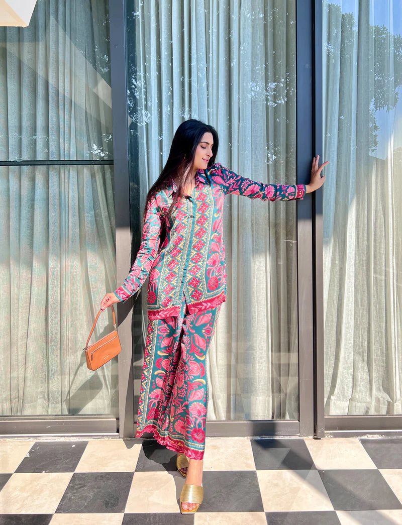 Color Block Printed Co-ord Set