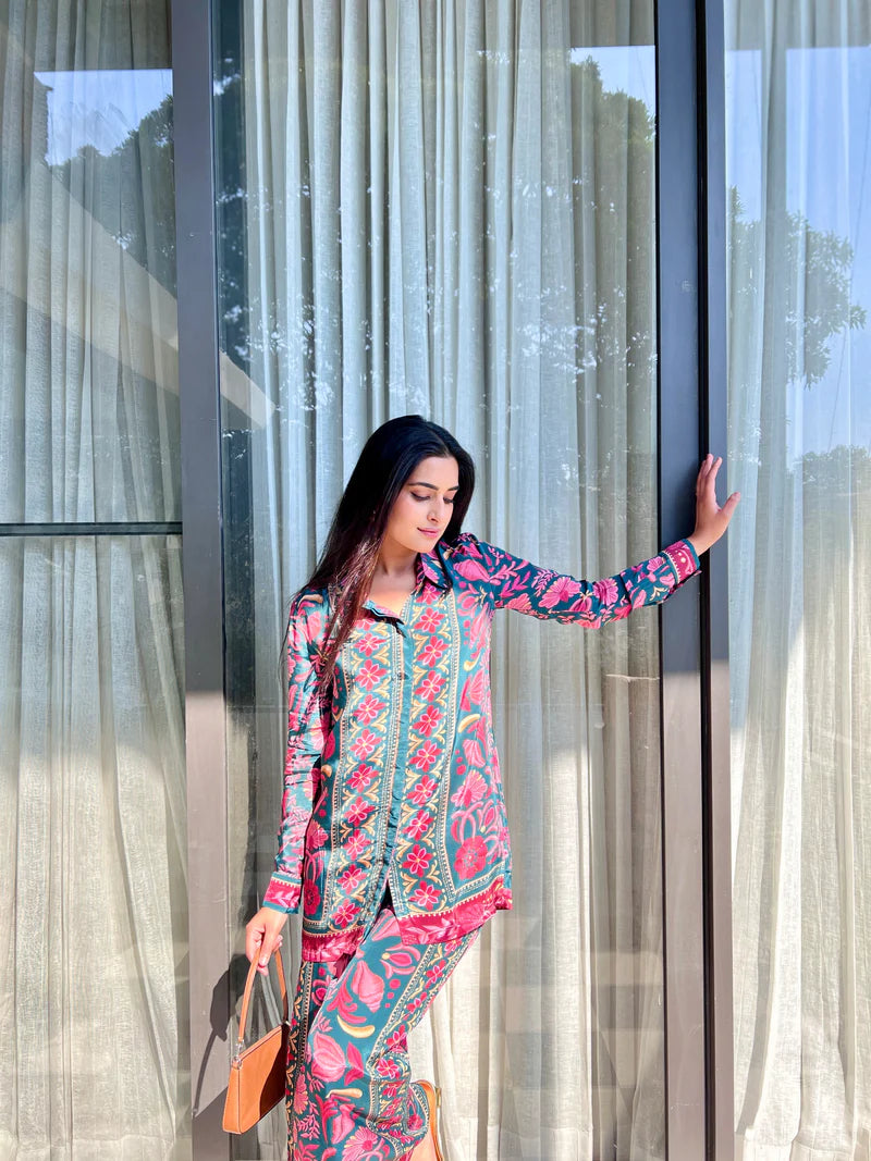 Color Block Printed Co-ord Set